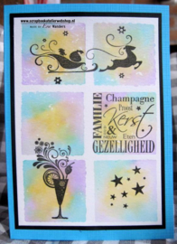 HP Stempel 79g, Champagneglas met swirls