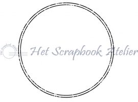 HP Stempel 68a, Cirkel, dubbele lijn, oud, 4 cm