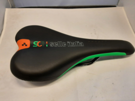 Selle Italia zadel, SC1, Cube Edition, zwart/groen/oranje nieuw