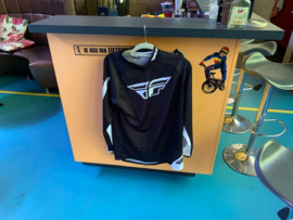 FLY RACING BMX SHIRT, ADULT Small, Zwart, Gloednieuw