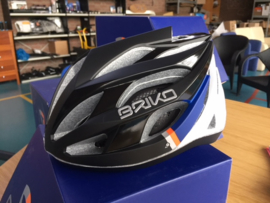 BRIKO FUOCO ATB Fietshelm met afneembaar Vizier, Zwart/Wit/Blauw, ATB & Race, Gloednieuw in doos