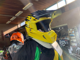 Answer AR1 BMX Fullface helm, Small, Geel/Blauw/Wit, Gloednieuw