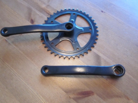 Crankset 38T Single Speed, Zwart, Gloednieuw