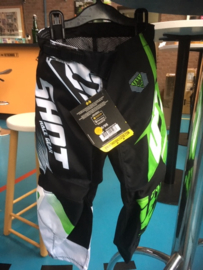 SHOT DEVO FAST BMX CROSS BROEK, Youth 24, Zwart/Groen/Wit, Gloednieuw