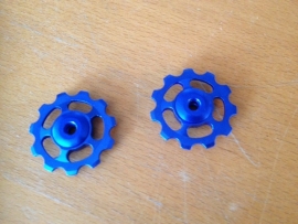 Derailleurwieltjes, Blauw Geanodiseerd, 11T, Gloednieuw