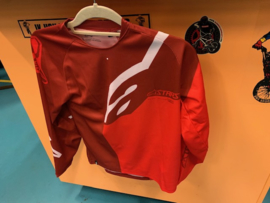 ALPINESTARS BMX Wedstrijd Shirt, Youth Large, Rood/Rood, Gloednieuw