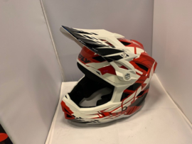 FLY Racing BMX  Wedstrijd Helm,  Adult Small, Wit/Rood/Zwart, Gloednieuw in doos