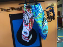 ACERBIS BMX Wedstrijd Broek, Blauw/Wit/Rood, Youth 18, Nieuw