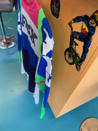 FOX BMX SHIRT, Wit/Zwart/Blauw/Groen/Rose, Adult Small, Nieuw
