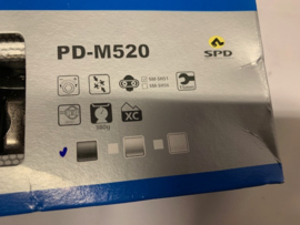Shimano PD-M520 SPD Pedaalset, ATB, MTB, Tour, Trekking, Zwart, Gloednieuw