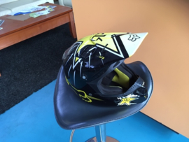 FOX Rockstar BMX Fullface, Helm, Zwart/Geel, Youth Small, Gloednieuw