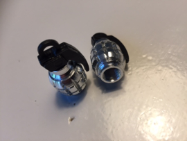 Ventieldopjes Handgraanaat, ZIlver Geanodiseerd, AV, Autoventiel