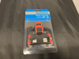 SHIMANO SM-SH10 SPD-SL RACE Schoenclips Rood/Zwart met schroefjes etc. Nieuw in verpakking