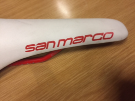 Selle San Marco Concor Zadel, Wit/Rood, Race, ATB, Nieuw, NOS, VINTAGE