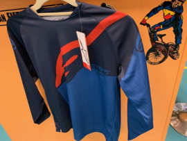 ALPINESTARS BMX Wedstrijd Shirt, Youth Large, Blauw/Blauw, Gloednieuw