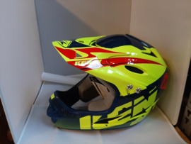 KENNY BMX Fullface Helm, XXXS, Fluo-Geel/blauw/rood, Gloednieuw