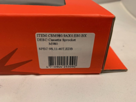 Sunrace CSM980 9 speed cassette, 11-40T, Gloednieuw in doos