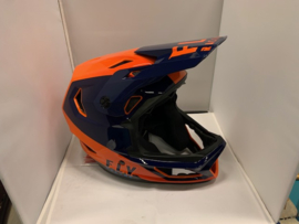 FLY Racing BMX  Wedstrijd Helm,  Adult  XSmall, Oranje/Blauw, Gloednieuw in doos