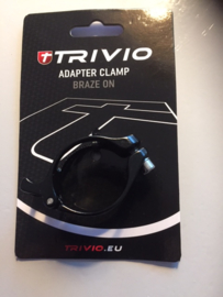 Trivio Braze-On Derailleur Adapter Clamp, Zwart, Gloednieuw op kaart