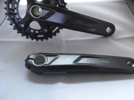 Shimano Deore Double Crankset, FC-M5100-2, Zwart, Gloednieuw