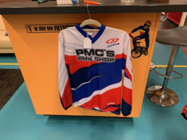 JOPA TECHNO  BMX Race Shirt, Rood/Wit/Blauw, Youth Large, Gloednieuw