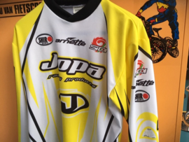 JOPA BMX, Cross Shirt, Wit/Geel, Maat 6 kids, MX, DH, Quad, Nieuw