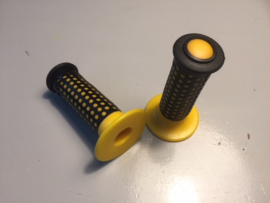 BMX Handvattenset, 100mm, Geel/Zwart met hoge flens, Gloednieuw