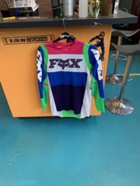 FOX BMX SHIRT, Wit/Zwart/Blauw/Groen/Rose, Adult Small, Nieuw