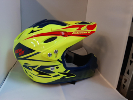 KENNY BMX Fullface Helm, XXXS, Fluo-Geel/blauw/rood, Gloednieuw