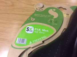 Sporttourer Man Gel Flow FLX  Trekking Zadel, Zwart, ATB, Tour, Trekking, Gloednieuw