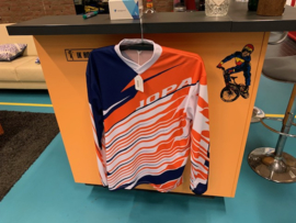 JOPA TECHNO BMX Shirt, Adult Large, Wit/Oranje/Blauw, Gloednieuw