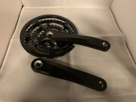 Basis, TRIPLE 175mm CRANKSET, Zwart, Gloednieuw