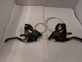 Shimano Dual Control 3x7 speed  ATB Rem/Shifterset, Zwart, Nieuw