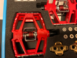 Crankbrothers Mallet M Pedaalset, Rood/Zilver, Gloednieuw