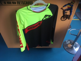 KENNY PERFORMANCE Adult Small BMX Wedstrijd Shirt, Fluo-Geel/Zwart/Rood, Gloednieuw