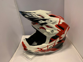 FLY Racing BMX  Wedstrijd Helm,  Youth Medium, Wit/Rood/Zwart, Gloednieuw in doos