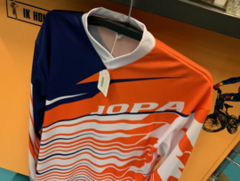 JOPA TECHNO BMX Shirt, Adult Large, Wit/Oranje/Blauw, Gloednieuw