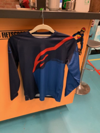 ALPINESTARS BMX Wedstrijd Shirt, Youth Large, Blauw/Blauw, Gloednieuw