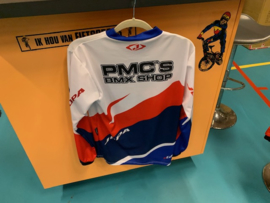 JOPA TECHNO  BMX Race Shirt, Rood/Wit/Blauw, Youth Large, Gloednieuw