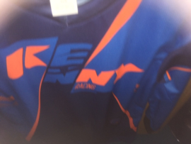 KENNY BMX Wedstrijd Shirt, Adult XS, Blauw/Oranje, Gloednieuw