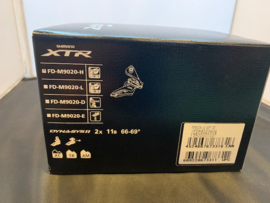 Shimano XTR FD-M9020 ATB 11 speed Dynasys II Sideswing Voorderailleur, Zwart, Gloednieuw