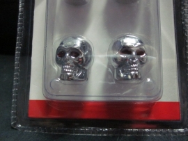 Skulls, ventieladapters, Zilver, AV, 2 stuks