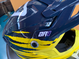 Answer AR1 BMX Fullface helm, Small, Geel/Blauw/Wit, Gloednieuw
