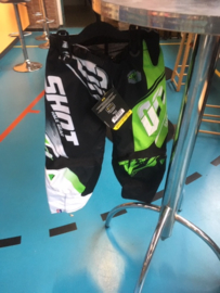 SHOT DEVO FAST BMX CROSS BROEK, Youth 24, Zwart/Groen/Wit, Gloednieuw