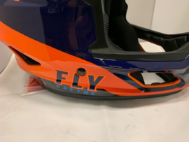 FLY Racing BMX  Wedstrijd Helm,  Adult  XSmall, Oranje/Blauw, Gloednieuw in doos