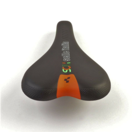 Selle Italia zadel, SC1, Cube Edition, zwart/groen/oranje nieuw