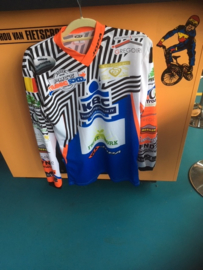 JOPA TECHNO BMX Shirt, Wit/Zwart, Maat Adult Small, Gloednieuw