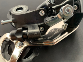 Shimano Tourney, Ty300, 6,7 speed achter derailleur, SGS, Zwart/Zilver, Gloednieuw