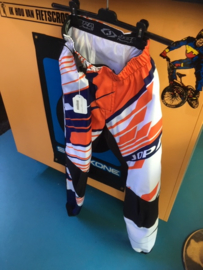 JOPA Racing Pants BMX Race BROEK, Adult 32, Wit/Oranje/Zwart, Gloednieuw
