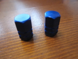 Ventieldopjes Blauw Geanodiseerd, AV, 2 stuks